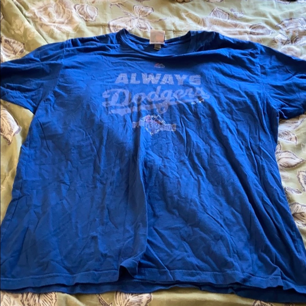 LA Dodgers Postseason Vintage Size XL Majestic MLB